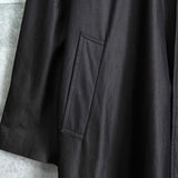 イヴサンローラン ヴィンテージ YSLロゴ ステンカラーコート ダークグレー