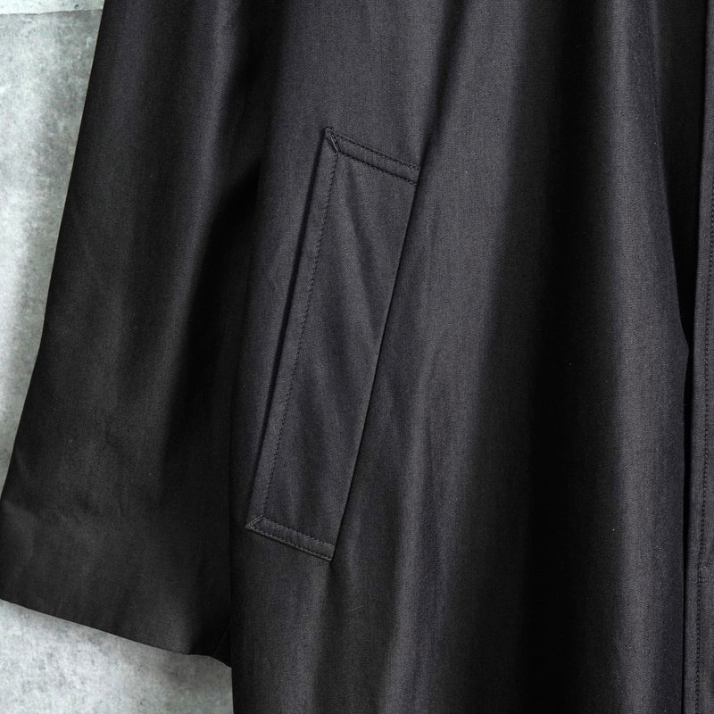 イヴサンローラン ヴィンテージ YSLロゴ ステンカラーコート ダークグレー