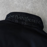 イヴサンローラン ヴィンテージ YSLロゴ ダウンジャケット ネイビー メンズ