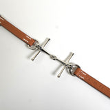 エルメス モール ブレスレット シルバー / ブラウン A刻