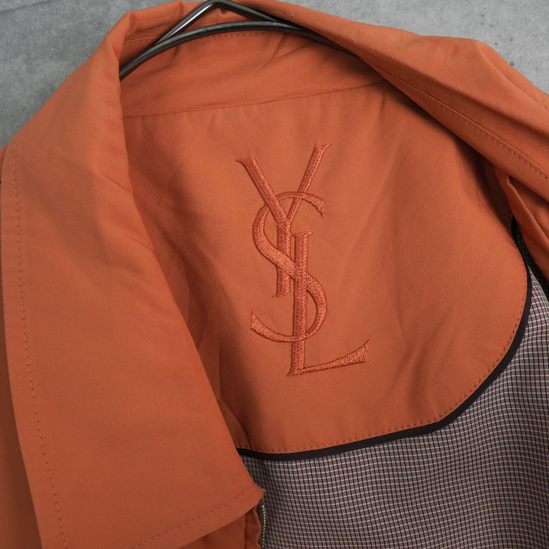 イヴ サンローラン ヴィンテージ YSLロゴ ブルゾン ジャケット オレンジ