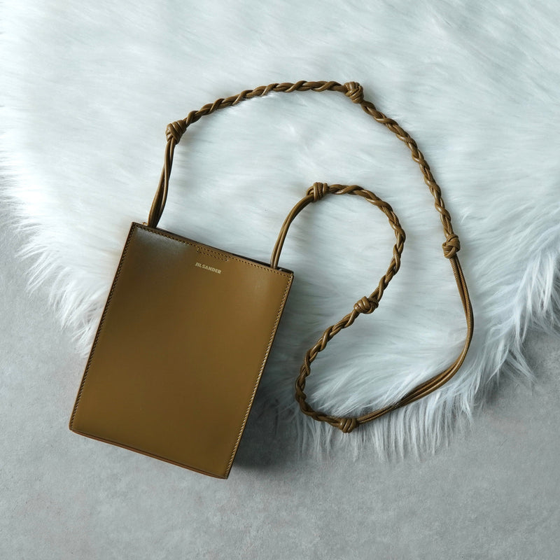 ジルサンダー タングル スモール レザー ショルダーバッグ ブラウン