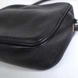 クリスチャン ディオール CDロゴ レザー ショルダーバッグ ブラック