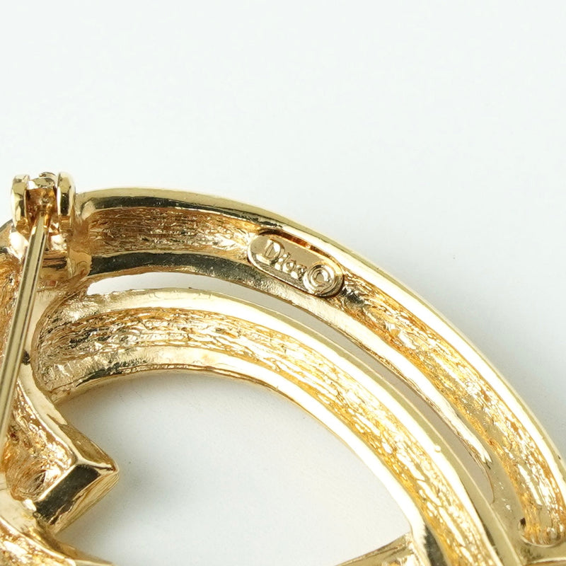 クリスチャン ディオール ハート ブローチ GP ゴールド / ブラック