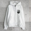 Stussy zip-up hoodie with 8-ball print in grey