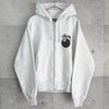 Stussy zip-up hoodie with 8-ball print in grey