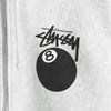 Stussy zip-up hoodie with 8-ball print in grey