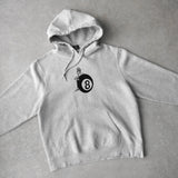 ステューシー 8ボール 刺繍 パーカー フーディー ライトグレー - NEWSED