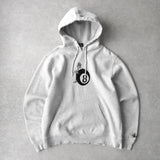 ステューシー 8ボール 刺繍 パーカー フーディー ライトグレー - NEWSED