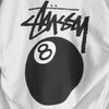 Stussy zip-up hoodie with 8-ball print in grey