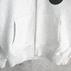Stussy zip-up hoodie with 8-ball print in grey