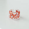 Dior 心形透明戒指，8 号