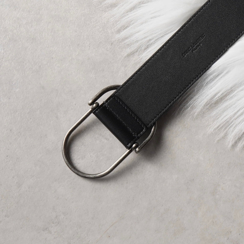 サンローラン パリ レザー ベルト 80 メンズ ブラック - NEWSED