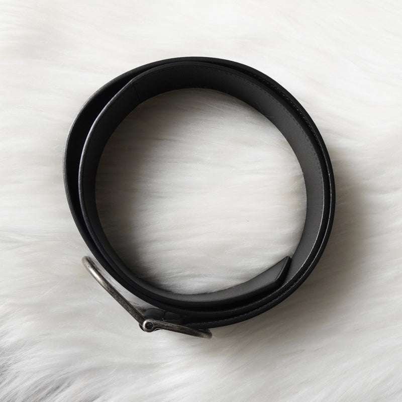 サンローラン パリ レザー ベルト 80 メンズ ブラック - NEWSED