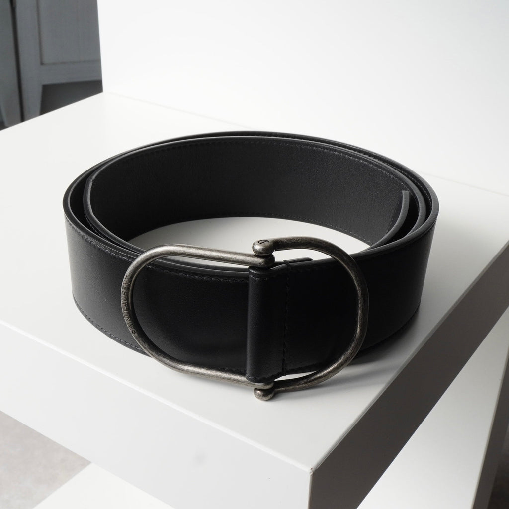 サンローラン パリ レザー ベルト 80 メンズ ブラック