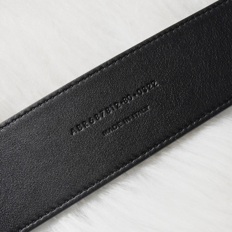 サンローラン パリ レザー ベルト 80 メンズ ブラック - NEWSED