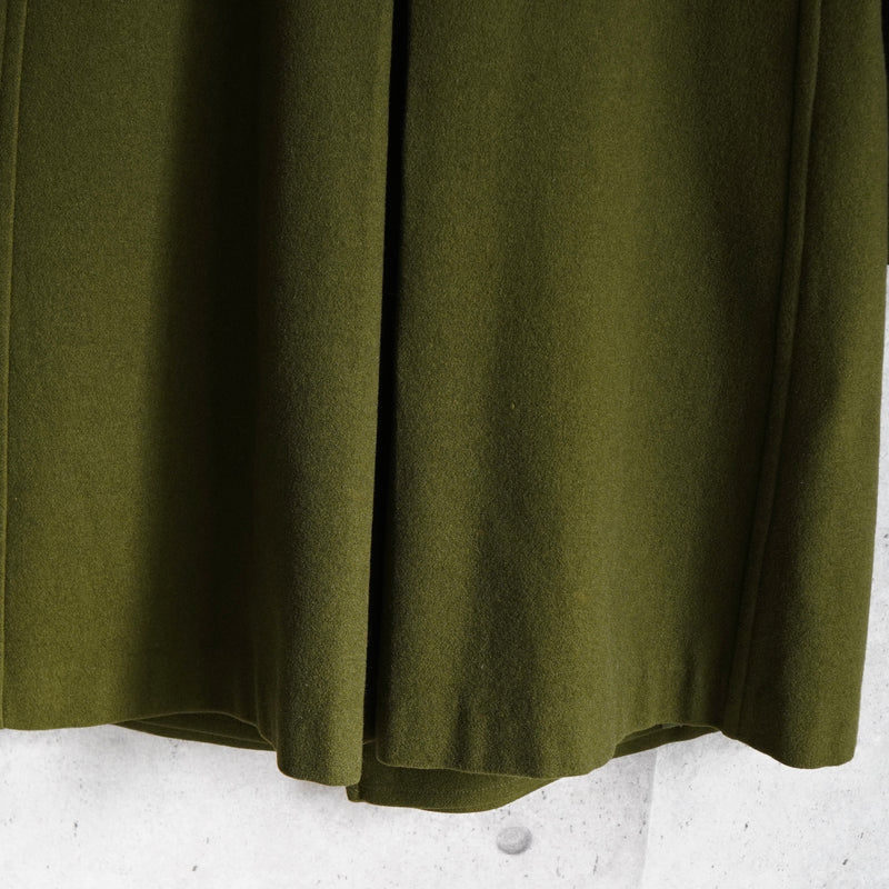 ワイズ レッド レーベル ダブルブレスト ウールコート カーキ