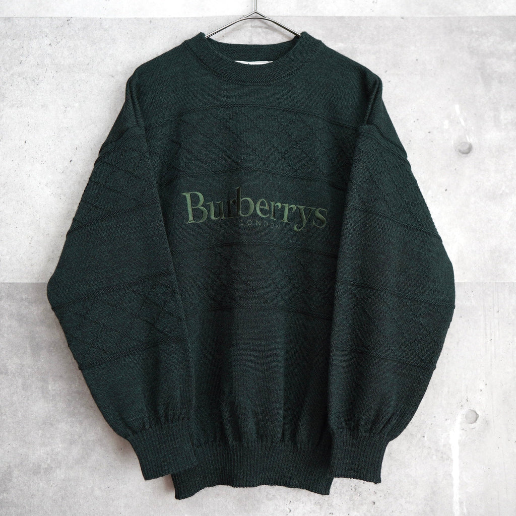 80's-90's｜Big Logo Embroidery Sweater｜Made in England