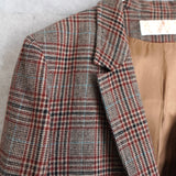 80's〜90's｜Check Wool Tailored Jacket｜Made in USA - NEWSED