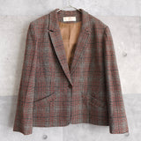 80's〜90's｜Check Wool Tailored Jacket｜Made in USA - NEWSED
