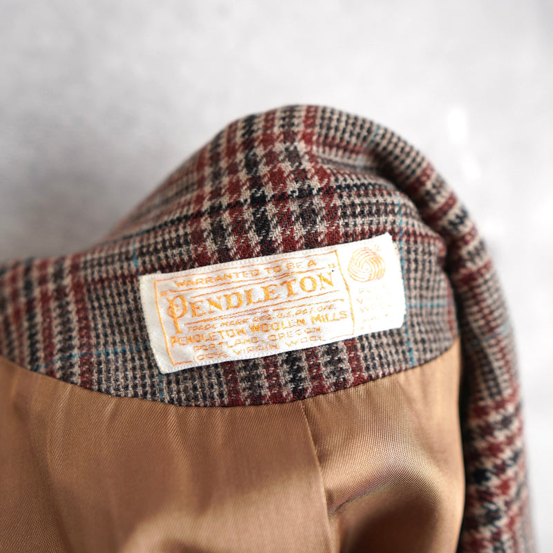 80's〜90's｜Check Wool Tailored Jacket｜Made in USA - NEWSED