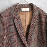 80's〜90's｜Check Wool Tailored Jacket｜Made in USA - NEWSED