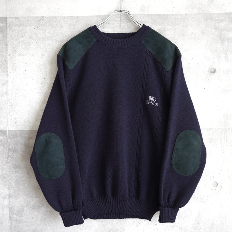 80's〜90's｜Logo Embroidered Command Sweater｜Made in England - NEWSED