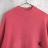 80's〜90's｜Logo Embroidery Mock-neck Sweater｜Made in England