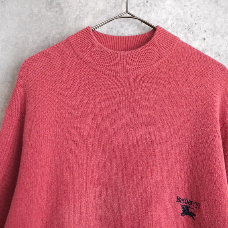80's〜90's｜Logo Embroidery Mock - neck Sweater｜Made in England - NEWSED