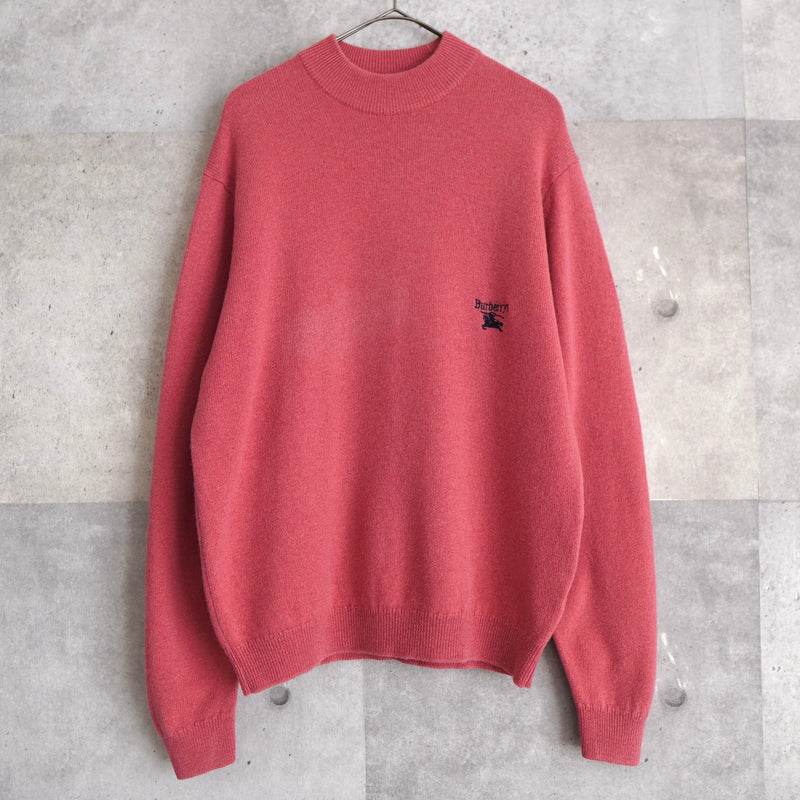 80's〜90's｜Logo Embroidery Mock - neck Sweater｜Made in England - NEWSED
