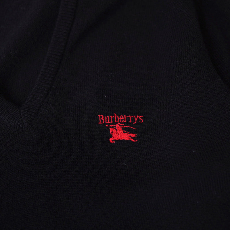 80's〜90's｜Logo Embroidery V - neck Sweater｜Made in England - NEWSED