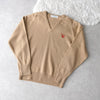 80's〜90's｜Logo Embroidery V-neck Sweater｜Made in Scotland