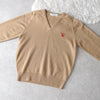 80's〜90's｜Logo Embroidery V-neck Sweater｜Made in Scotland
