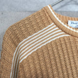 80's〜90's｜Logo Embroidery Waffle Sweater｜Made in England - NEWSED