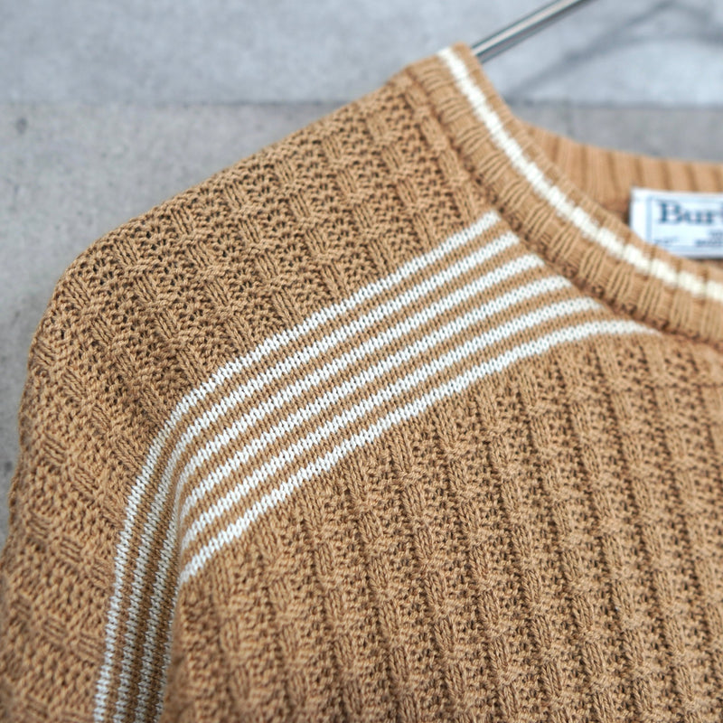 80's〜90's｜Logo Embroidery Waffle Sweater｜Made in England - NEWSED