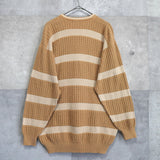 80's〜90's｜Logo Embroidery Waffle Sweater｜Made in England - NEWSED