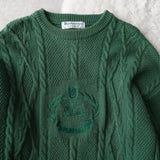 80's〜90's｜Logo Embroidery Wool Sweater｜Made in England - NEWSED