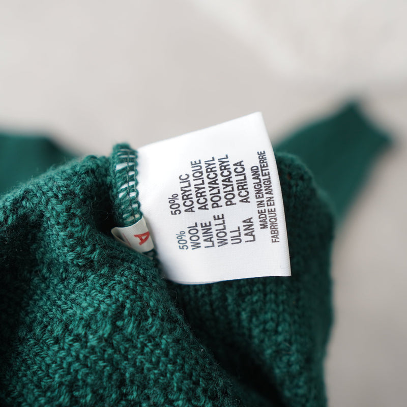 80's〜90's｜Logo Embroidery Wool Sweater｜Made in England - NEWSED