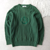 80's〜90's｜Logo Embroidery Wool Sweater｜Made in England - NEWSED