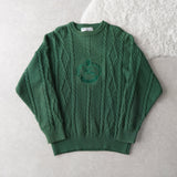 80's〜90's｜Logo Embroidery Wool Sweater｜Made in England - NEWSED