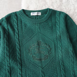 80's〜90's｜Logo Embroidery Wool Sweater｜Made in England - NEWSED