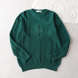 80's〜90's｜Logo Embroidery Wool Sweater｜Made in England - NEWSED