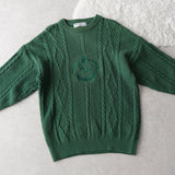 80's〜90's｜Logo Embroidery Wool Sweater｜Made in England - NEWSED