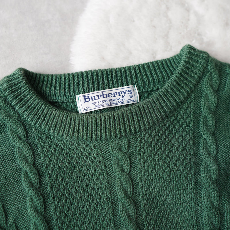80's〜90's｜Logo Embroidery Wool Sweater｜Made in England - NEWSED