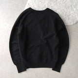80's〜90's｜Logo Embroidery Wool V - neck Sweater｜Made in Scotland - NEWSED