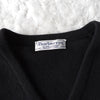 80's〜90's｜Logo Embroidery Wool V-neck Sweater｜Made in Scotland