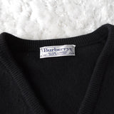 80's〜90's｜Logo Embroidery Wool V - neck Sweater｜Made in Scotland - NEWSED