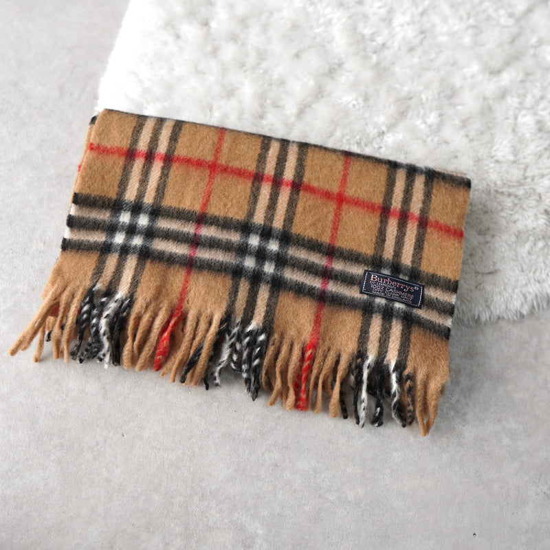 80's〜90's｜Nova Check Cashmere Muffler｜Made in England - NEWSED
