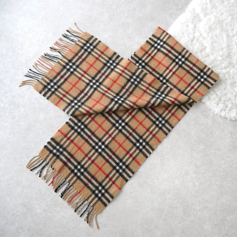 80's〜90's｜Nova Check Cashmere Muffler｜Made in England - NEWSED