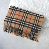 80's〜90's｜Nova Check Cashmere Muffler｜Made in England - NEWSED